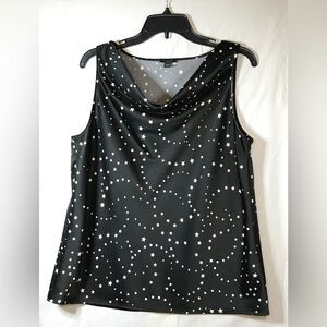 Ann Taylor Black Star Pattern Blouse